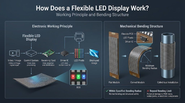 Flexible LED Display Working Principle