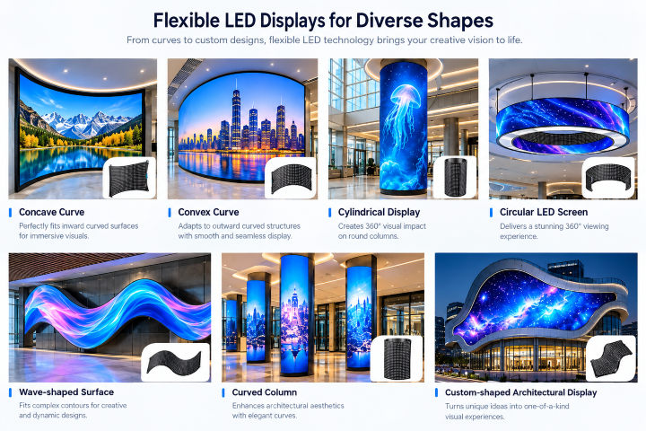 Flexible LED Display Shapes
